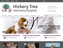Tablet Screenshot of hickorytreeveterinaryhospital.com